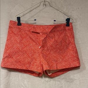 Banana Republic Red Geometric High Waist Shorts